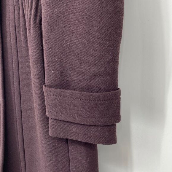 J.Crew Coletta Double Cloth Lady Pea Coat Made In Italy Plum Size 6‎ /M - Picture 7 of 16
